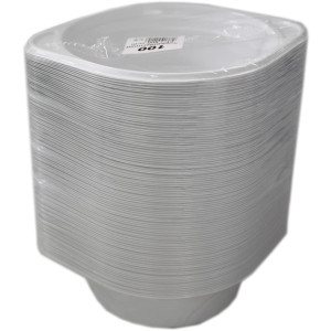 1000 x Suppenteller 500 ml Rund Einweg Suppenterrine Weiß Plastik Teller