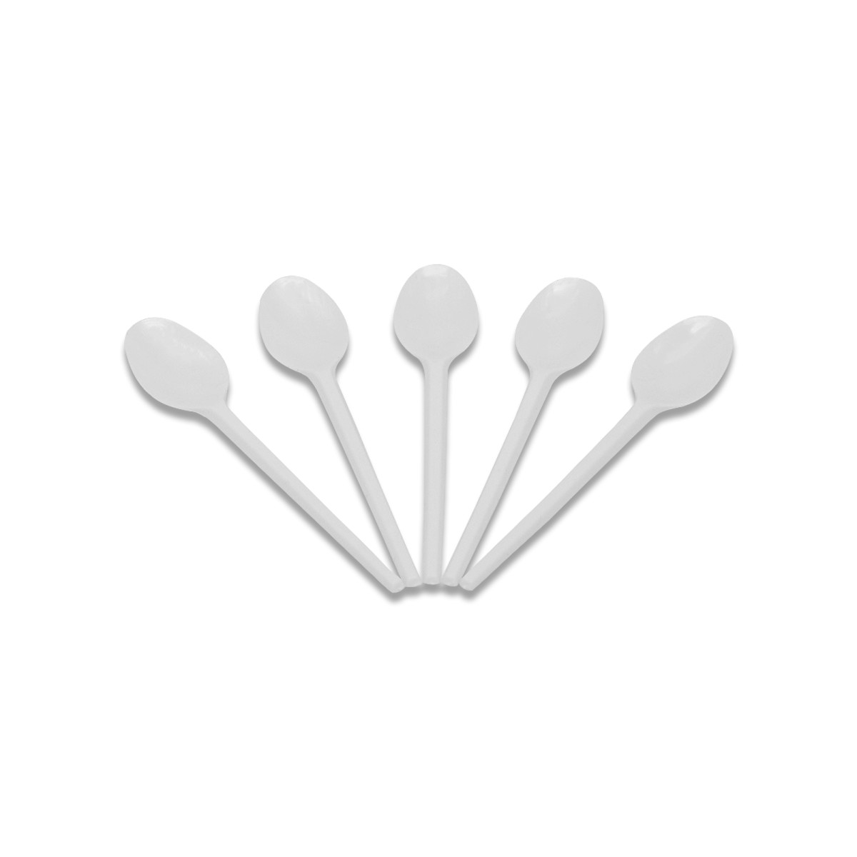 Kaffeelöffel - 12,5cm - PS - weiß