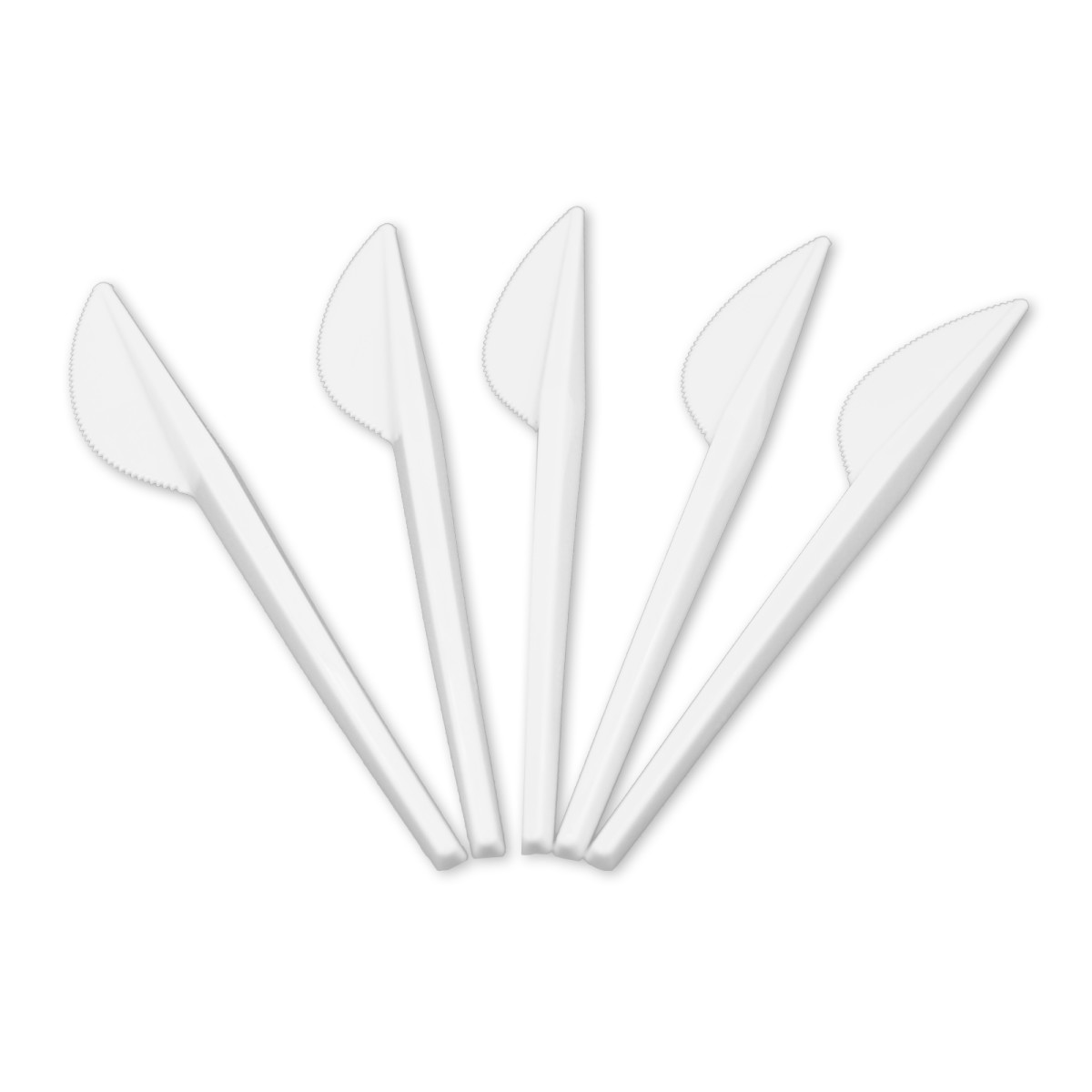 Plastik Messer - 16,5cm - PS - weiß