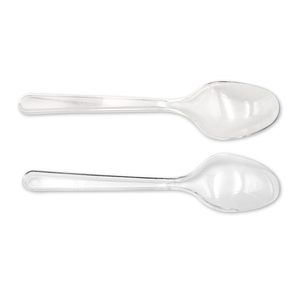 Plastik Löffel - 17,5cm - PS - transparent