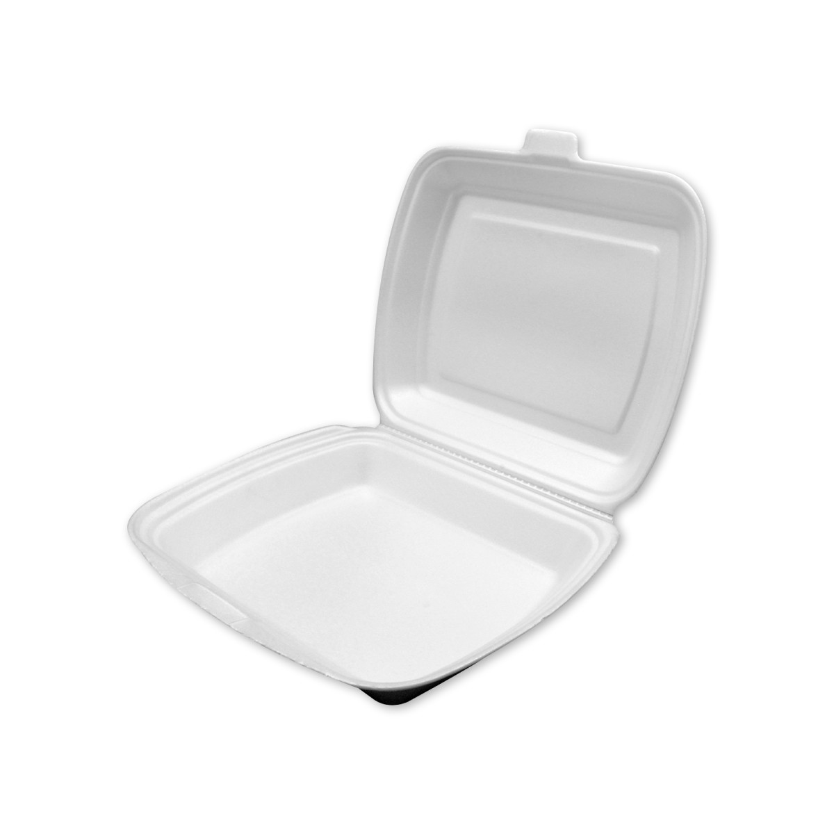 Menüschale mit Deckel - ungeteilt -  weiß