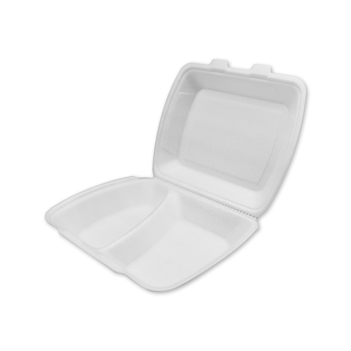 Menüschale mit Deckel - 2-geteilt -  weiß