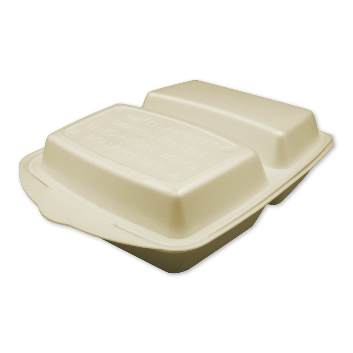 Menübox - 2-geteilt - XPS Laminiert isoliert - creme